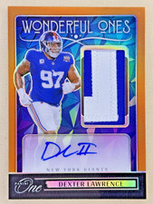 2024 Panini One Dexter Lawrence 2 color patch on card autograph /20 NY Giants