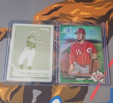 Nick Senzel Lot - 2017 Bowman Chrome Green /99 & 2019 Donruss RR Printing Plate