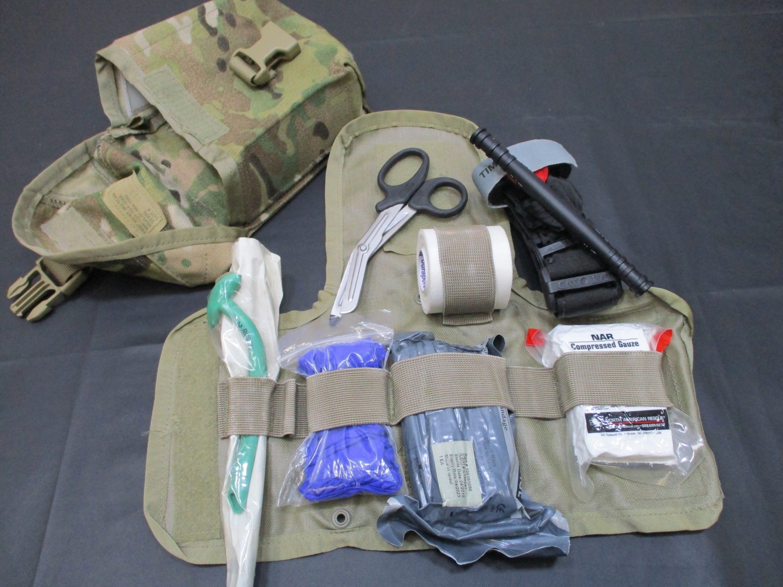 ARMY ISSUE OCP MULTICAM FIRST AID KIT IFAK MEDICAL SUPPLIES TOURNIQUET ISRAELI