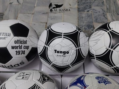 Adidas historical original leather soccer ball set 1970-2002 match