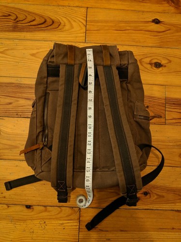 VOKUL DAMEN BRAUN CANVAS & LEDER TASCHE RUCKSACK SEHR GUTER ZUSTAND - Bild 6 von 14