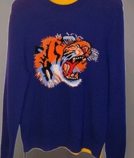 Gucci Wool Tight-Knit Tiger Graphic LOVED Cre...