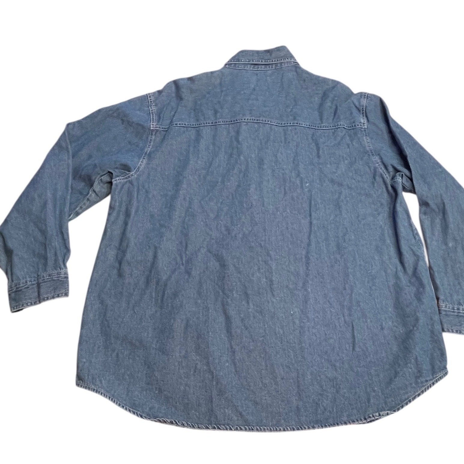 Vintage Denim Embroidered Bears 90s Christmas Shirt Bobbie Brooks Women Size XL