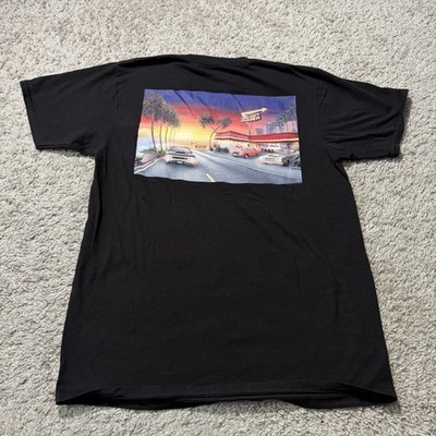 Vintage IN N OUT BURGER California T Shirt Medium MUSCLE CAR SUNSET Made in USA