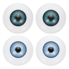 24mm Doll Eyes, 4 Pcs Realistic Acrylic Eyes, Light Blue/Dark Blue