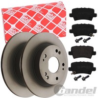 Febi Bremsscheiben 260Mm + BelÄGe Hinten FÜR Honda Civic 8 Viii Fn Fk