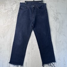 Vintage 501 Levis Jeans Mens 34x27 Black Straight Made In USA