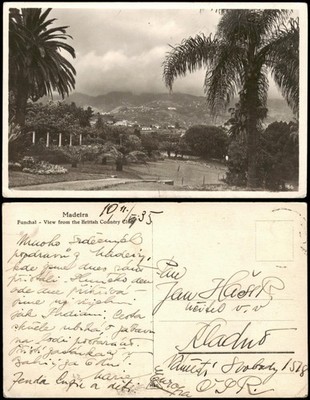 Postcard Funchal View from the British Country Club 1935