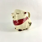 Vintage 1940's Shawnee USA Pottery Smiley Pig Creamer Pitcher with Red Scarf