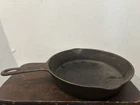 Antique Unmarked Fat Handle Wagner No. 8 Cast Iron Skillet Double Pouring Spouts