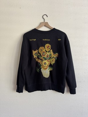ZARA VAN GOGH SUNFLOWER SWEATSHIRT SIZE M RARE