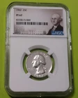 1962 U.S. George Washington Proof Quarter Dollar, 25 Cents, Graded NGC PF 67