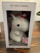 West & Arrow Unicorn Squishy Mood Light Color-Changing LED Rechargeable NEW