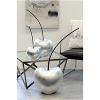 Gilde Kirsche Celebration Dekoration Dekoobjekt Keramik Silberfarben H 90 Cm