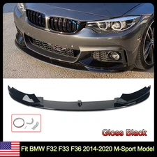 For BMW F32 F33 F36 4Series M Sport 2014-2020 Gloss Black Front Bumper Splitter