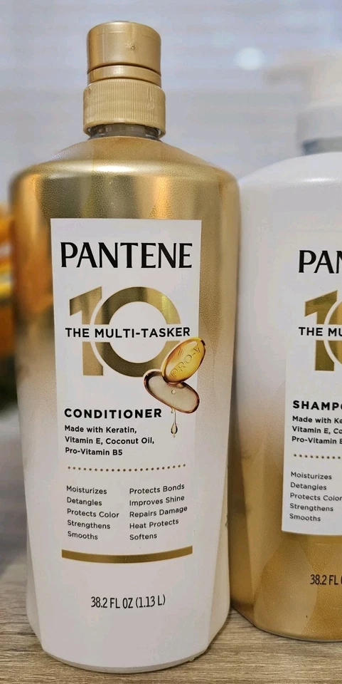 Pantene The Multi-Tasker 10 SHAMPOO & CONDITIONER, 38.2 fl oz  - Image 3 of 4