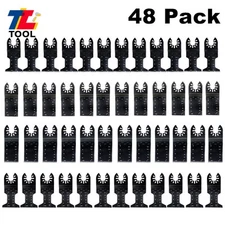 48 Pack Bi-Metal Oscillating Multi Tool Saw Blades 24Pcs 1-3/8 & 24Pcs 1-3/4