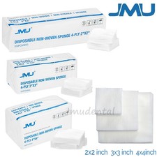 200pcs/bag Dental Medical Cotton Gauze Pads 4 PLY Non Woven Sponge 2x2 3x3 4x4