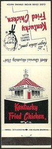 KFC circa 1969 KENTUCKY FRIED CHICKEN matchcover 7 stores OMAHA, NE metro area