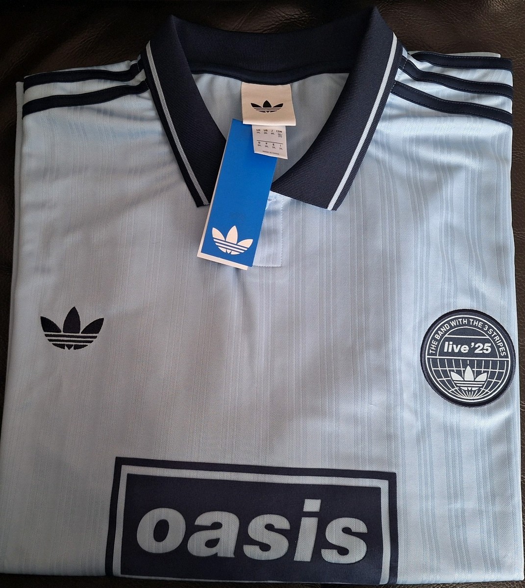 Oasis Live '25 x Adidas Tour Jacquard Jersey | Blue | Medium