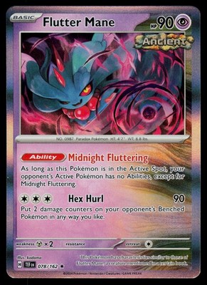Flutter Mane 78/162 Rare Deck Exclusives Pokemon Holo Near Mint