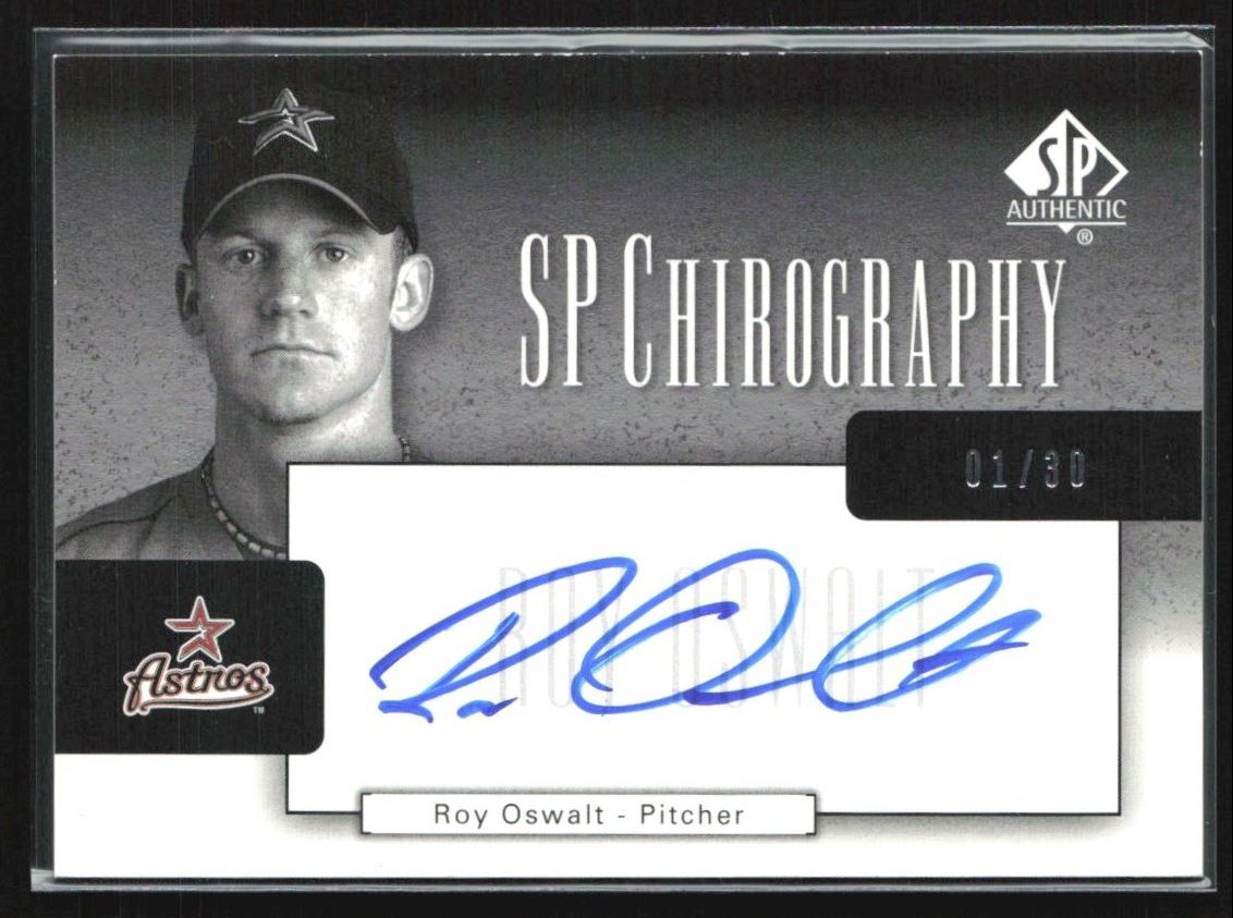 Roy Oswalt 2004 SP Authentic Chirography Silver Black White Auto /30 #CA-RO