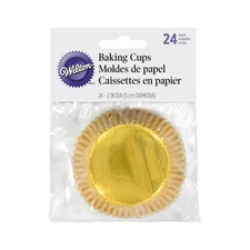 Wilton Gold Foil Cupcake Baking Cups - 24 Count, Standard (415-206)