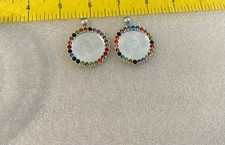 2PC. 25MM Round Tibetan Silver Plated Cabochon Setting Pendant DIY NEW