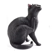 Black Cat Toy Action Figure Small Animal Figurine Doll Gift for Kids