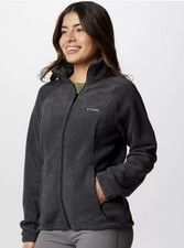 Columbia Fleece Jacket W XL Charcoal Heather Benton Springs Full Zip Outdoors