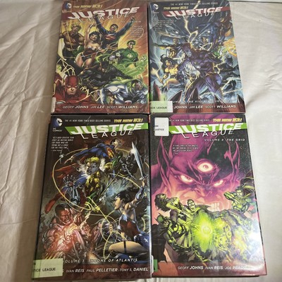 DC NEW 52 JUSTICE LEAGUE VOL 1 2 3 4  HC HARDCOVERS GEOFF JOHNS SET