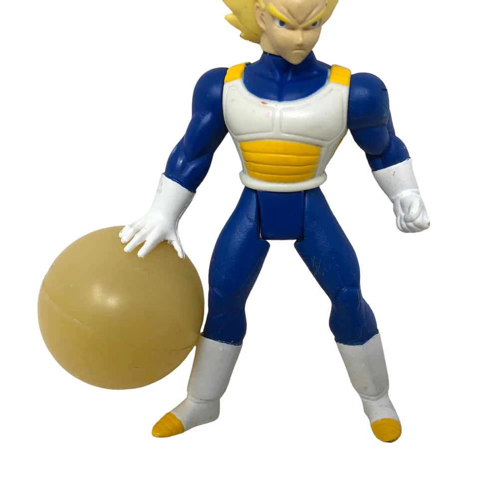 Figura de acción Irwin de colección Super Sayan Vegeta Dragon Ball Z 2001 bola se ilumina 5" Foto 4 de 4