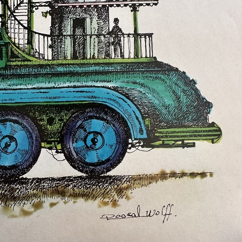 Poster Steampunk Vintage P. Wolff Steampunk Stampa Arte Set di 4 Motori Mortali Come E8 - Foto 11 di 16