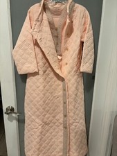 Gilead Long Gown Robe Vintage Set Small Peach With Beige Lace Chiffon Gown