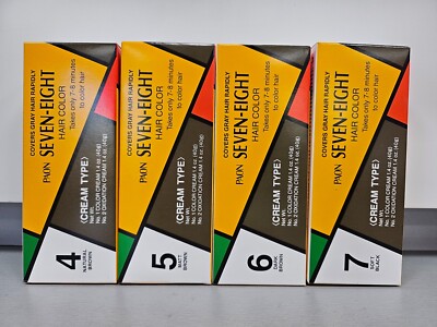Paon Seven Eight Permanent Hair Color, Hair Dye, 1 Pcs No Comb -  #4, 5, 6, 7