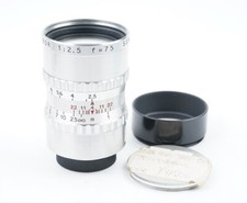 EX SOM BERTHIOT TELE-CINOR 75mm f/2.5 Cine Lens w/Caps Hood