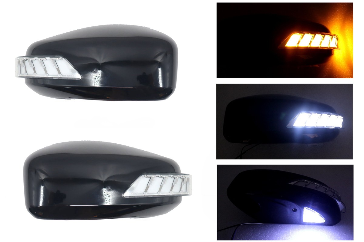 For Infiniti G35(V35) Coupe Side Mirror Black Cover w/LED