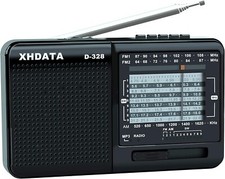 XHDATA D-328 Portable Radio FM AM SW DSP Receiver MP3 Player TF Card USB