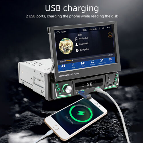 Single 1DIN Carplay Touch Screen Android Auto Car Radio Stereo Player BT WiFi - Picture 13 of 24