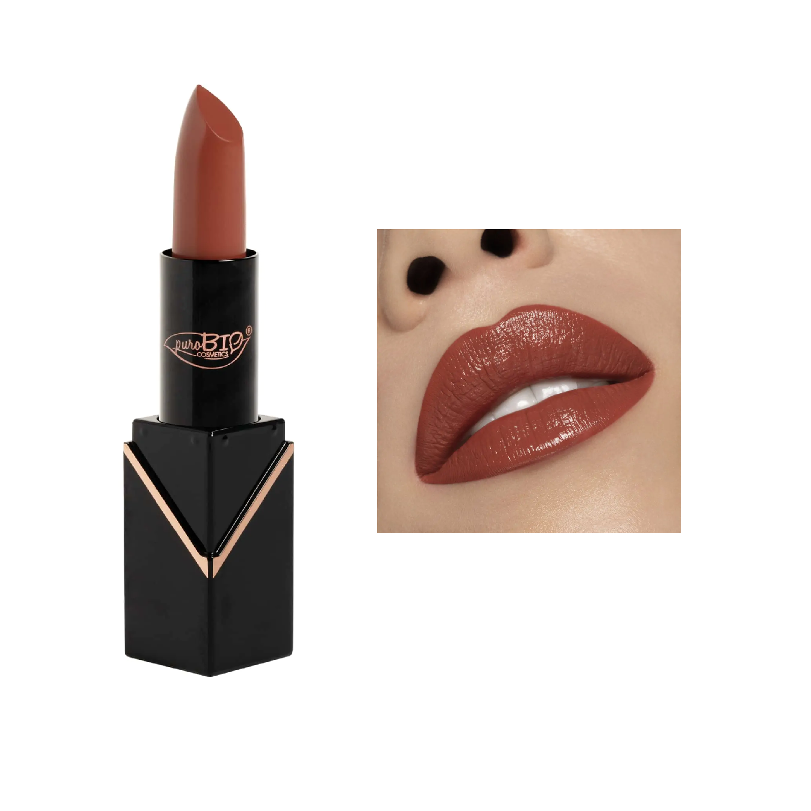 PUROBIO COSMETICS LIPSTICK CREAMY MATTE  N° 105  PESCA NUDE NICKEL TESTED