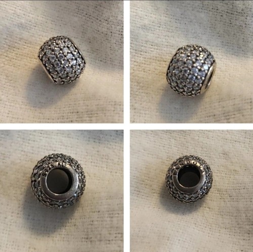PANDORA CLEAR PAVE LIGHTS CZ CHARM BEAD NWOT SAT IN DRAWER NOT WORN AUTHENTIC