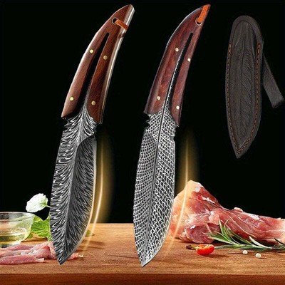 Professional Kitchen Knives with Knife Sheath Stainless Steel Boning Knife