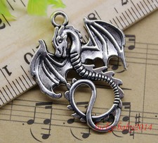 10/30pcs retro Jewelry Making DIY Lovely pterosaurs alloy charm pendants 35x27mm