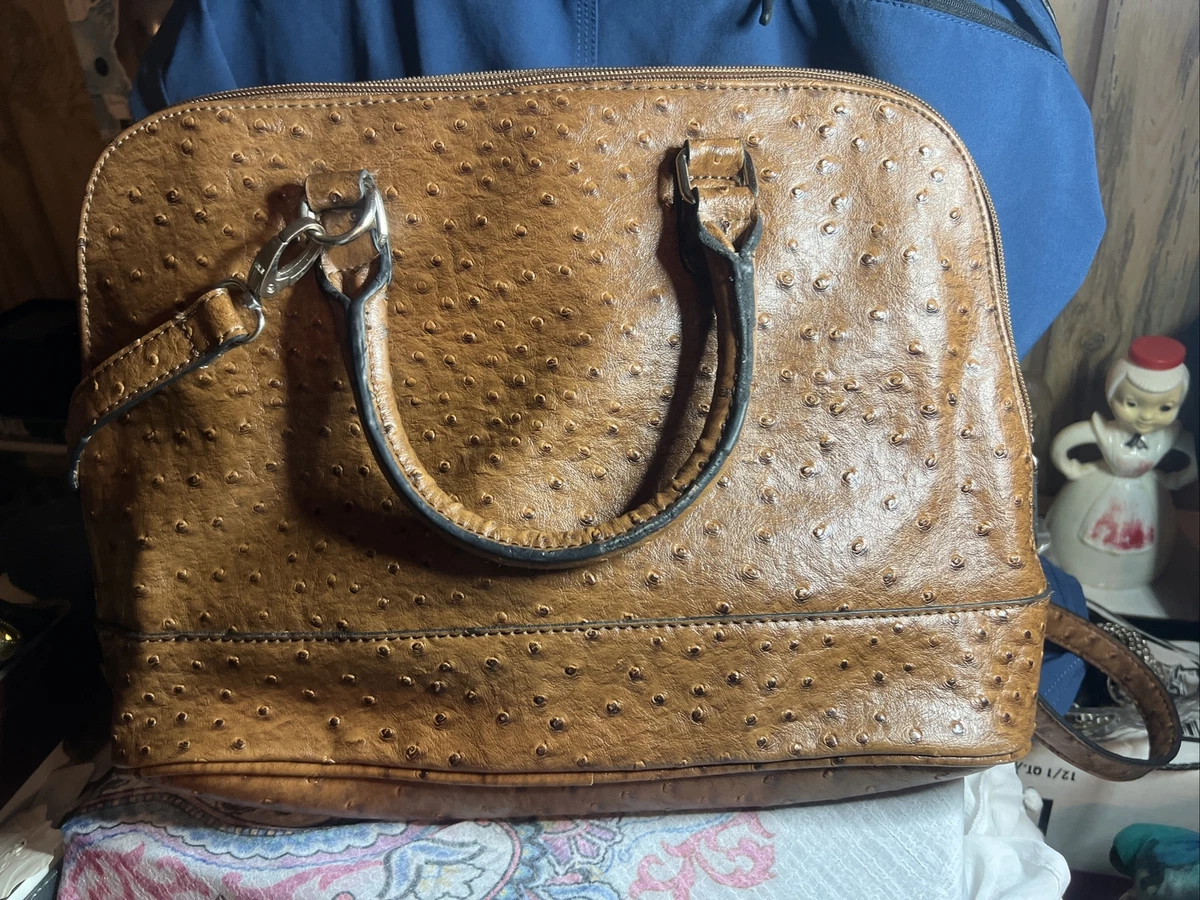 BUENO shoulder bag purse New Large Size Ostrich Skin purse with 5 Pockets
