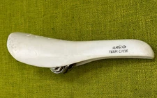 Vintage 1980s TEAM CYCLE AERO Old School BMX Viscount Dominator Style Seat WHITE