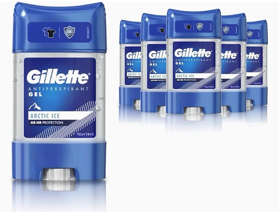 Gillette Antiperspirant Deodorant Gel For Men ARCTIC ICE 5 PACK FAST 🚚