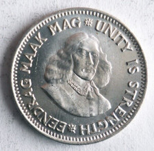 1961 SOUTH AFRICA 2 1/2 CENTS - AU/UNC - Uncommon Silver Coin - Lot #D30