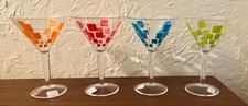 Zak! Designs Crate & Barrel Vintage Plastic Martini Glasses See All 4 Colors NWT
