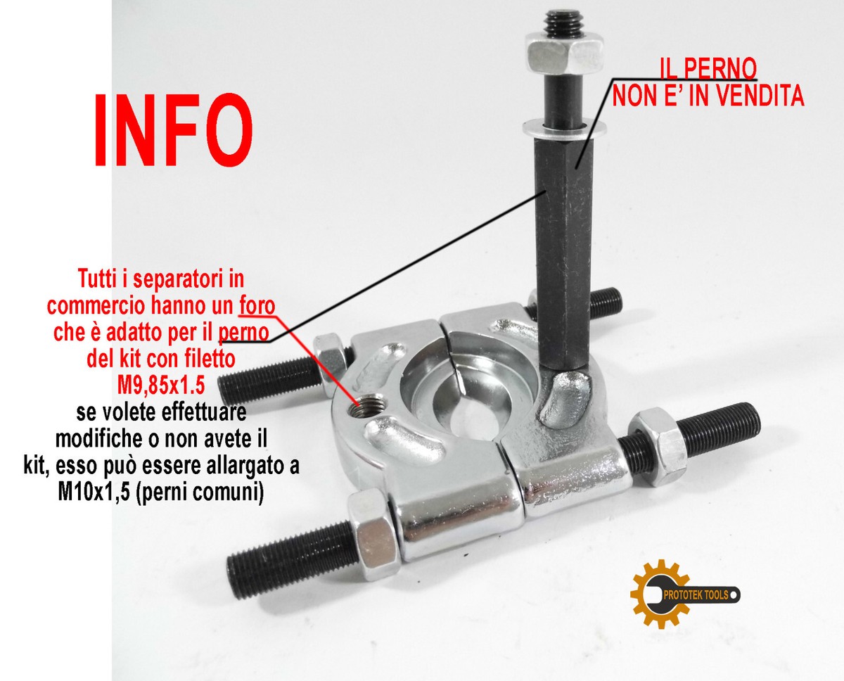 OUTLETISSIMO&reg; KIT 12 PEZZI | Separatore Di Cuscinetti, Estrattore Ingranaggi Per Officina E Fai Da Te