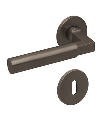 Drückergarnitur Rund Scoop 8080 T-Form Türklinke Titanium matt
